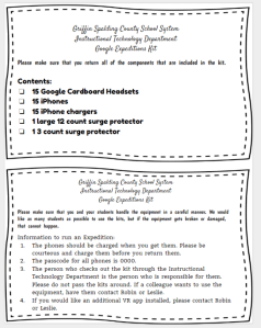 Google Expeditions kit Contents