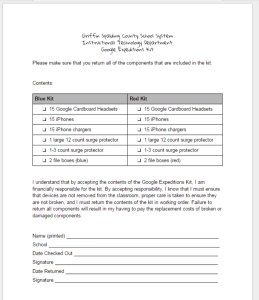 Google Expeditions Teacher Agreement